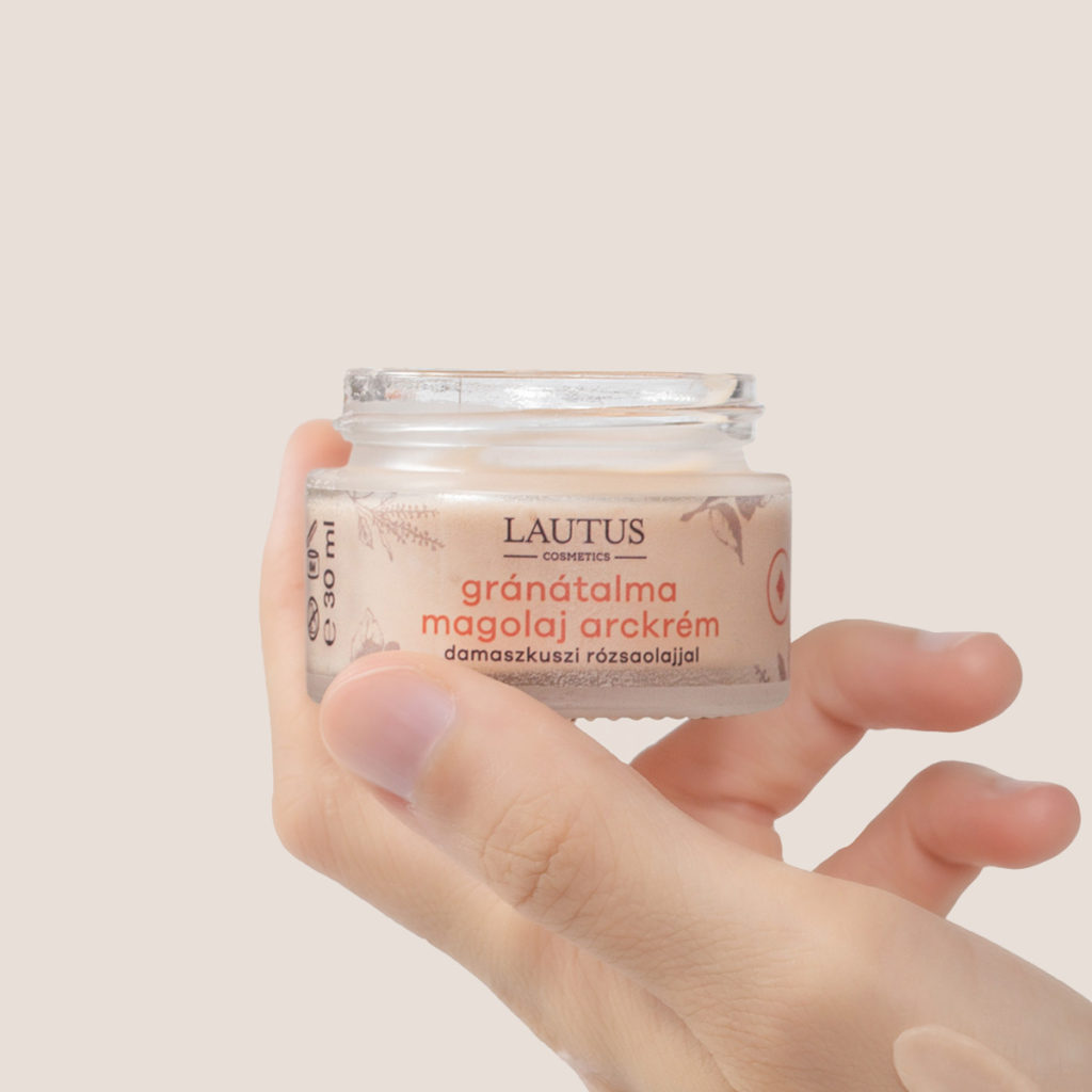 Gránátalma magolaj anti-aging arckrém damaszkuszi rózsaolajjal